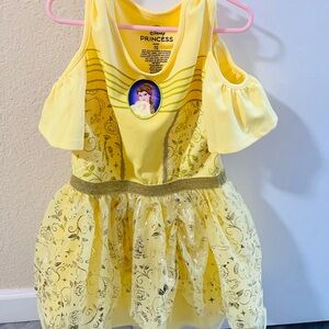 Disney Princess Dress with Yellow and Green Stripes